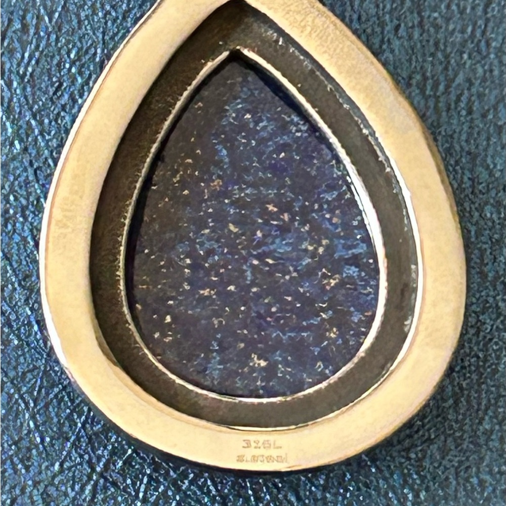New Bold Blue Lapis Lazuli Pendant & Earring Jewelry Set - Picture 5 of 5
